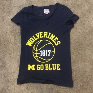 Pink Michigan Basketball T shirt